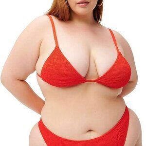 Good American Always Fits Perfect Bikini Top Bright Poppy 002 | Size 7 (4X) | NW